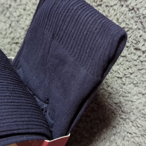 Navy Blue Ribbed Patterned Tights - Picture 3 of 5